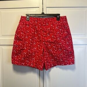 Lands End Women’s Red/White/Blue Star Pattern Shorts Size Women’s 12